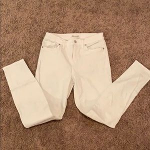 Madewell white cropped jeans